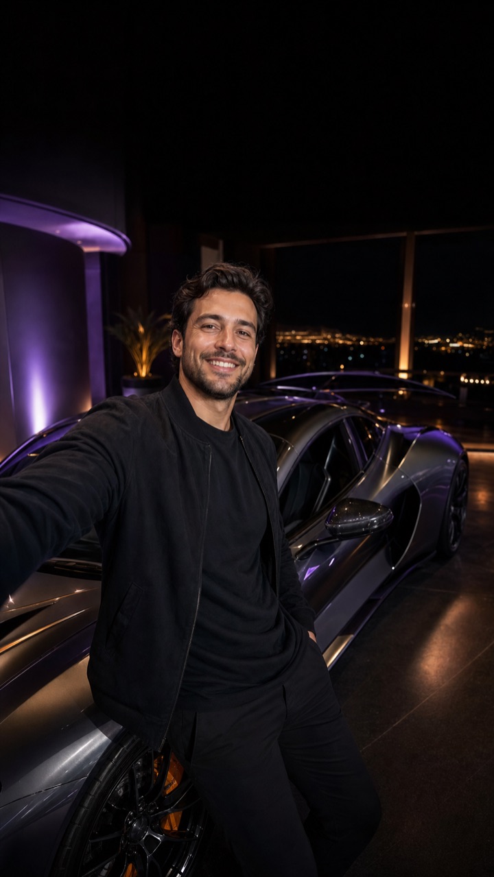 Upload a few selfies, pick one of 250+ cars or motorbikes, and Vehicle AI creates premium AI photos and cinematic videos of you driving or riding it.